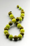 18mm faceted jade 18" necklace green