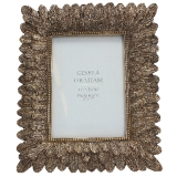Antique gold resin feather picture frame medium