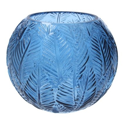 blue-glass-leaf-impression-globe-vase