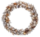 Brown Chula shell round wreath