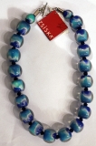 Charn triple colour necklace blues