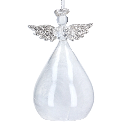 clearsilver-glass-angel-w-white-feathers