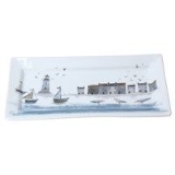 Coastal Scene Ceramic rectangular plate