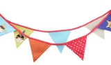 Cowboy and indian fabric bunting