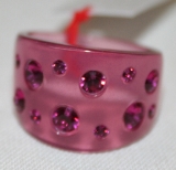 Crystal ring med raspberry 