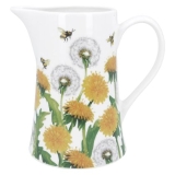 Dandelion & bee ceramic jug medium 