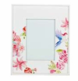 Floral watercolour wood picture frame