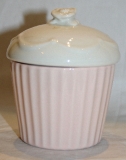Gisela Graham Pastel pink cupcake pot