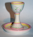 Gisela Graham Polka dot rose ceramic egg cup and dish