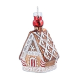 Glass gingerbread house