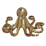 Gold resin Octopus candle holder
