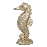 Gold resin seahorse orn