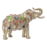 Gold resin/jewel elephant