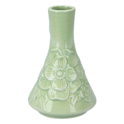 green-ceramic-mini-floral-vase