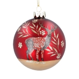 Christmas Arts & Crafts stag glass ball