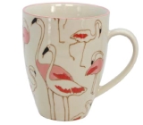 Pink flamingos ceramic mug
