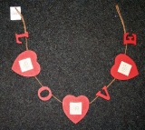 Red love heart frame garland 70 cms