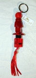 Red resin key ring