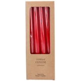Red taper candles pack of 4