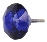 Sapphire facetedcrystal knob
