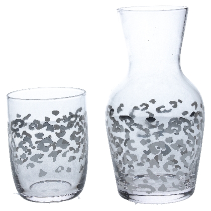 silver-foiled-leopard-glass-water-carafe-aand-glass