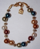 Southsea Pearl bracelet Autumn colours