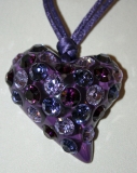 Twisted necklace large purples