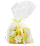 Yellow/white egg dec bag of 10