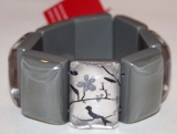 Zsiska Floral bracelet silver/grey